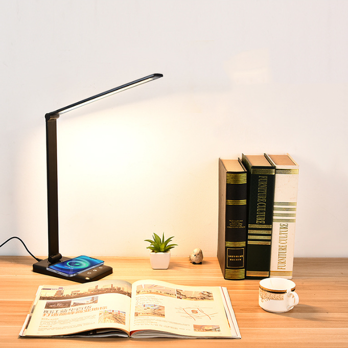LED Folding Table Lamp Dimming Color Palette Wireless Fast Charge Touch ✔️